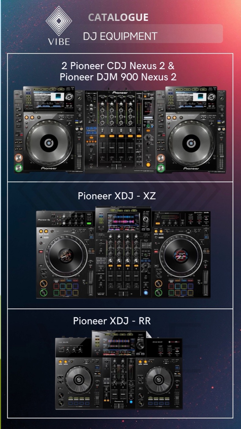 Pioneer CDJ Nexus 2, DJM 900 Nexus 2, XDJ-XZ and XDJ-RR